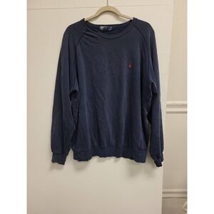 Polo Ralph‎ Lauren Mens L Blue Long Sleeve Crew Neck Sweatshirt Pullover